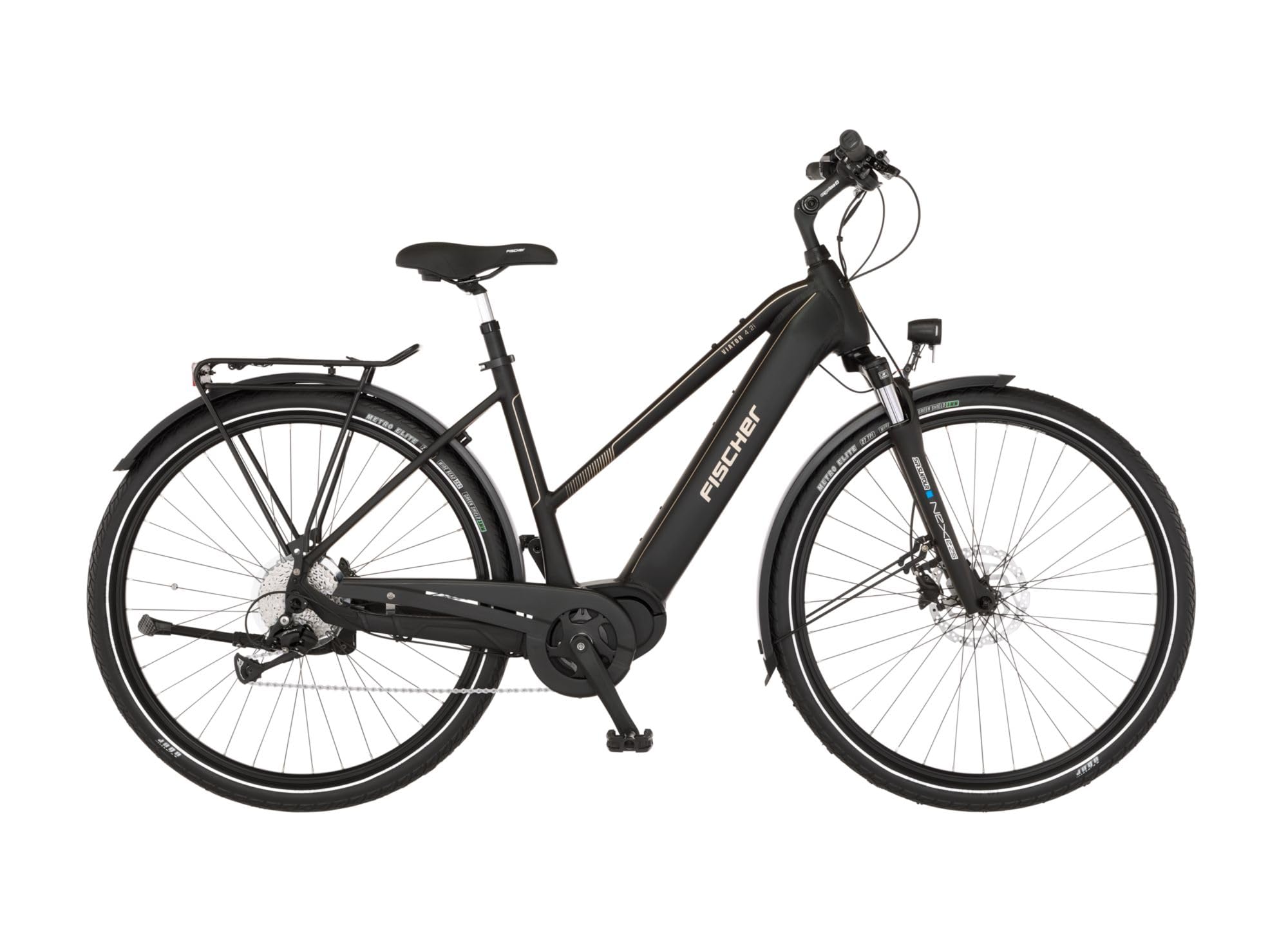 Fischer E-Bike Trekking VIATOR 4.2i Active Electric Bicycle for Men and Women, RH 50, Mid Motor 80 Nm, 36 V Battery