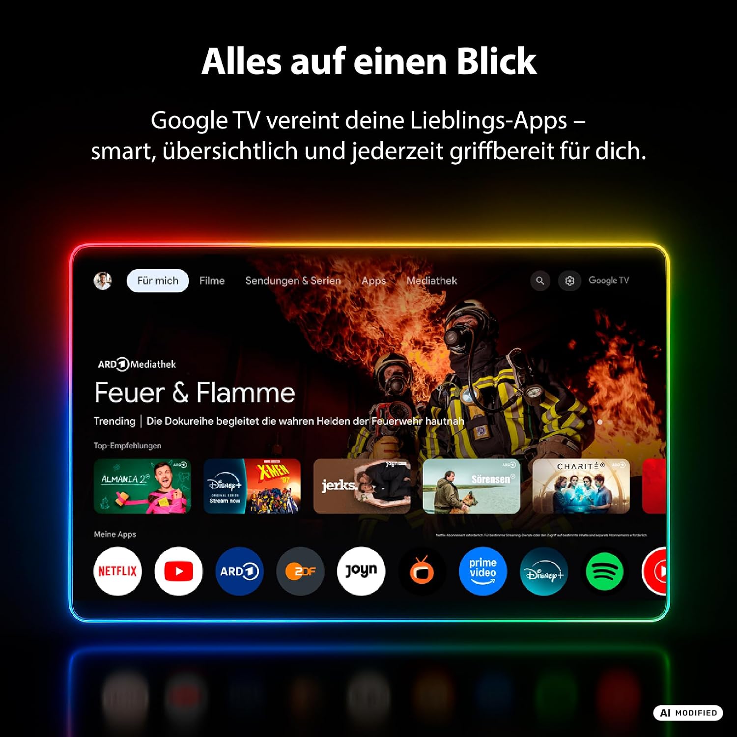 DYON nexGo 24H 24 Zoll HD Smart Fernseher mit Triple Tuner