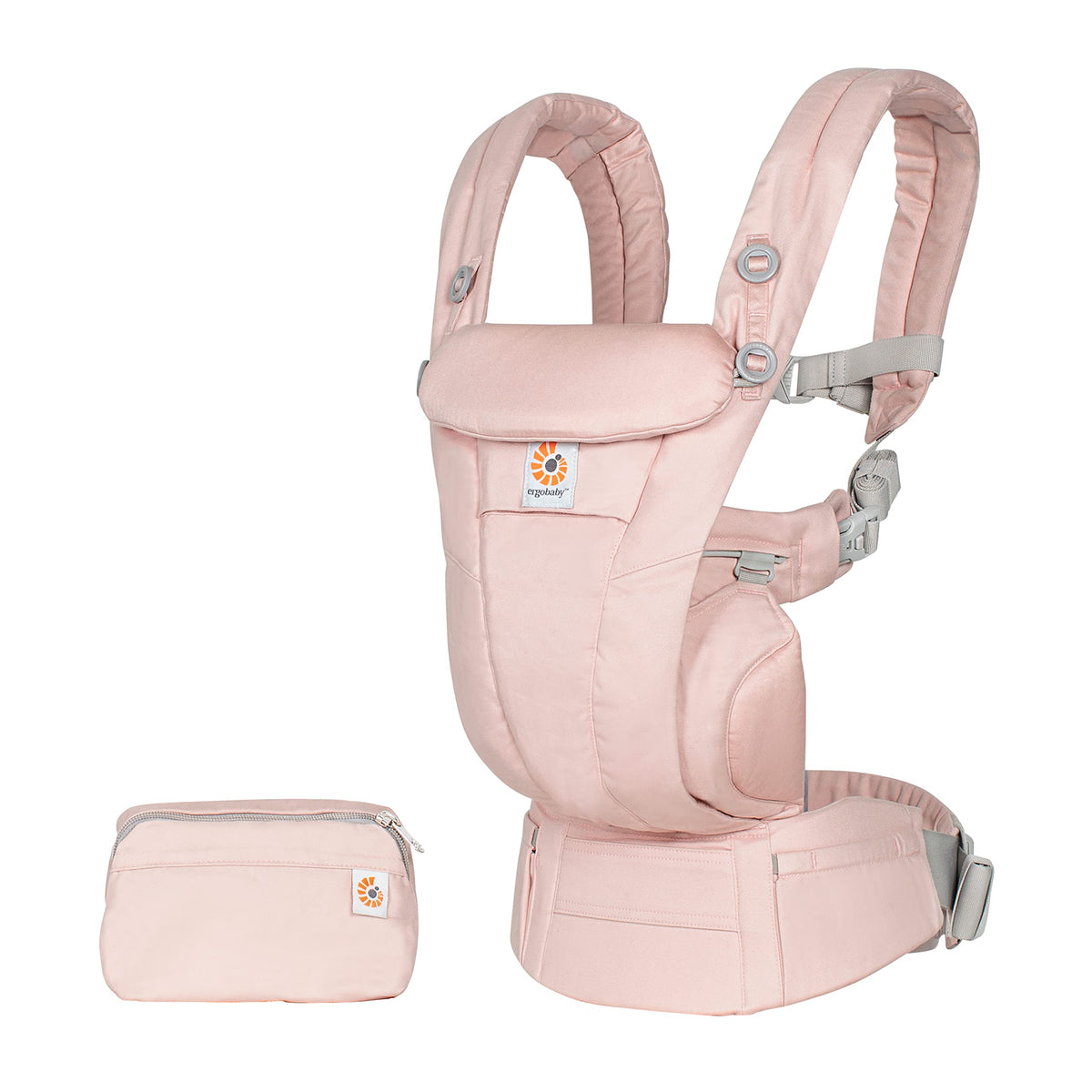 Ergobaby Omni Breeze Babytrage für Neugeborene ab Geburt bis 20kg, 4 Positionen SoftFlex Mesh Ergonomische Babybauchtrage Rückentrage Baby-Tragetasche, Graphite Grey