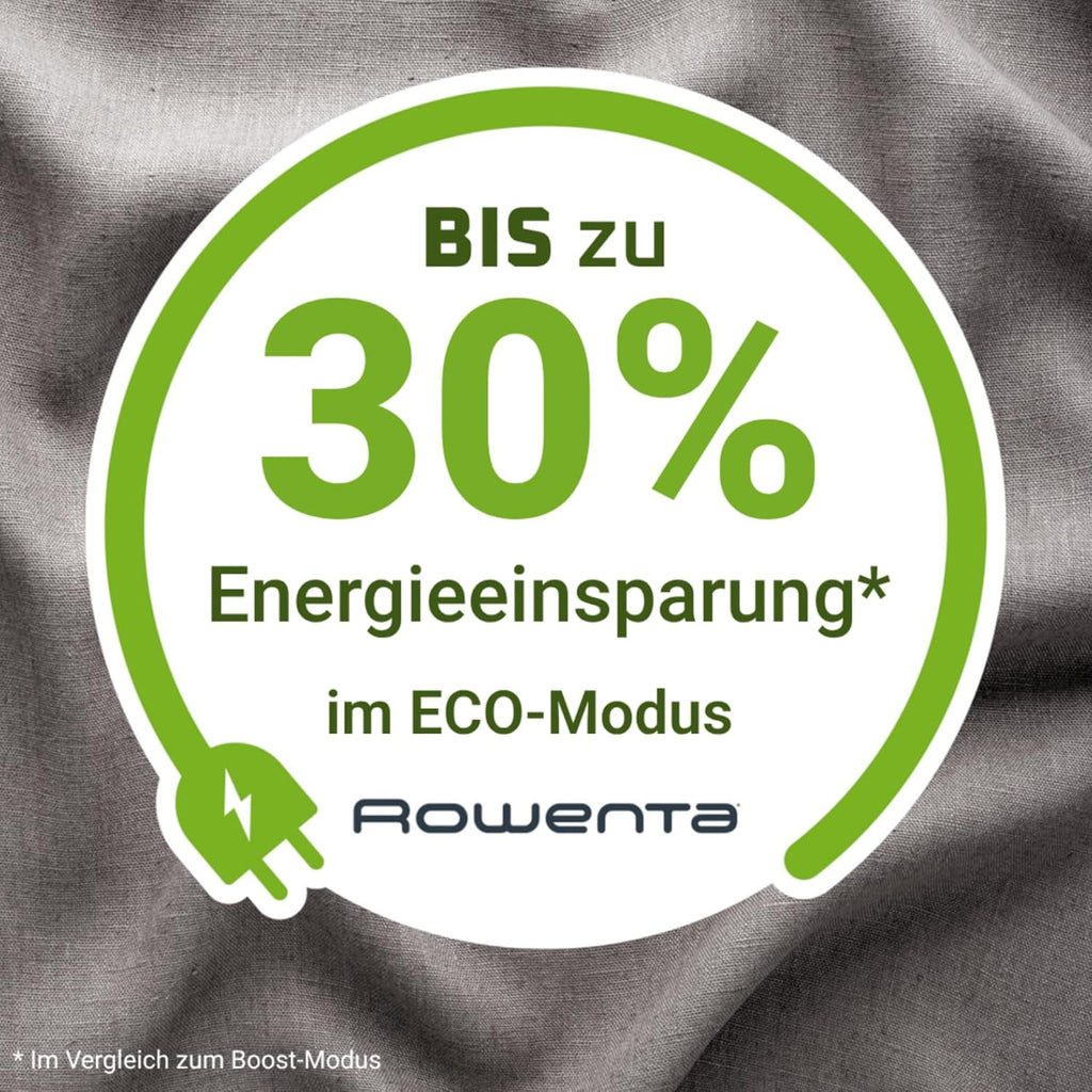 Rowenta Silence Steam Pro Dampfbügelstation, 2800 W, Dauerdampfmenge 150 g/Min, extra Dampfstoß 620 g/min, Eco-Funktion, 1300 ml abnehmbarer Wassertank, Schwarz/Grün, DG9248