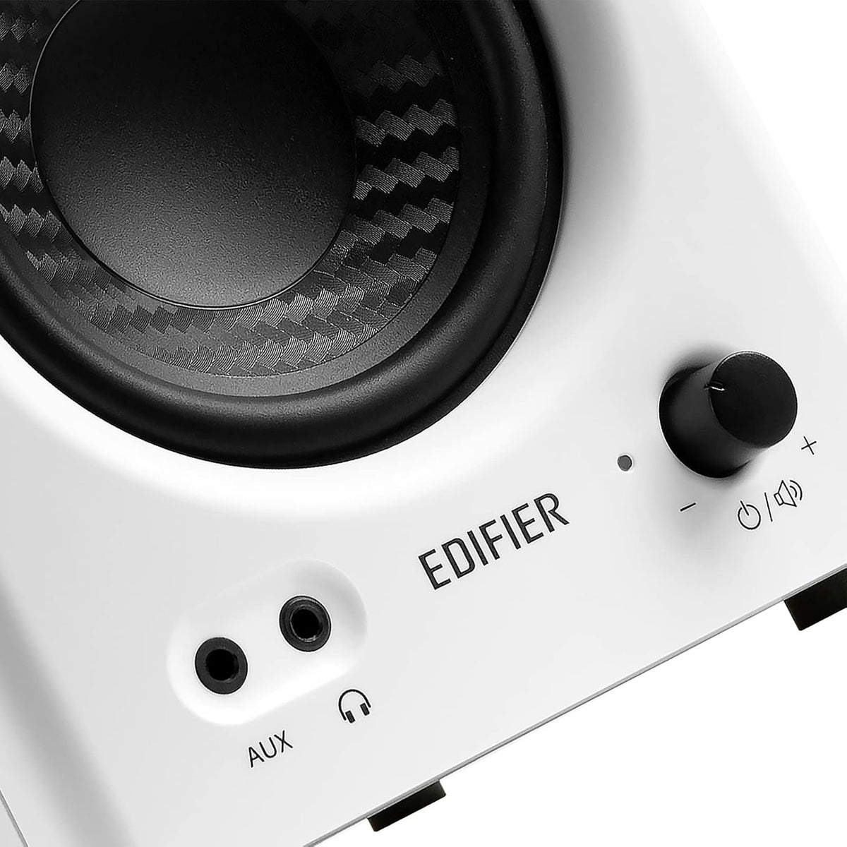 Edifier MR4 Compact 2.0 Studio Monitors (42 Watt) with Class-D Amplifier and Two Selectable Sound Modes, White