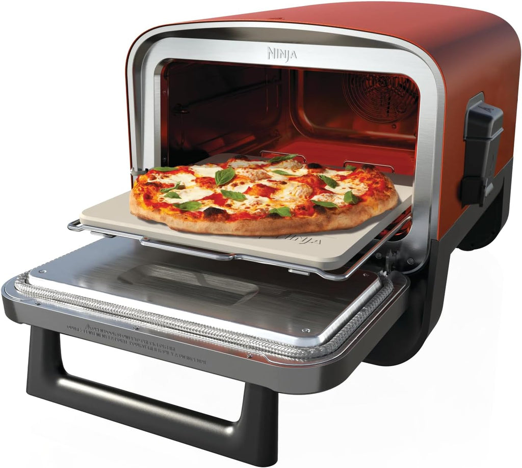 Ninja Woodfire Outdoor-Ofen, 8-in-1-Pizza- Ofen, BBQ-Smoker mit Bratrost