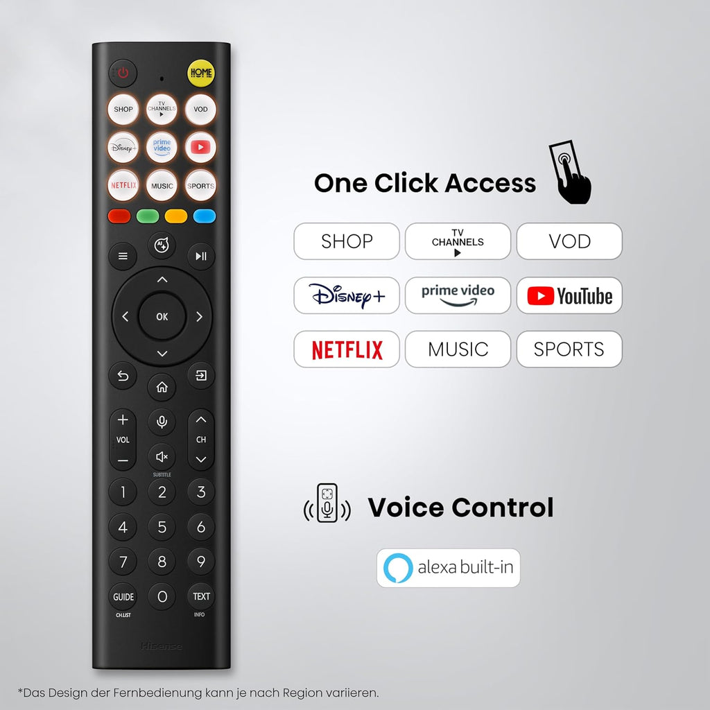 Hisense 55U7DSE Fernseher 55 Zoll, 4K UHD, Hi-QLED Mini LED, Smart TV, 144Hz, Hi-View AI Engine, IMAX Enhanced, AI Lichtsensor, Dolby Vision.Atmos, Tuned by DeVialet, FreeSync Premium Pro [2026]