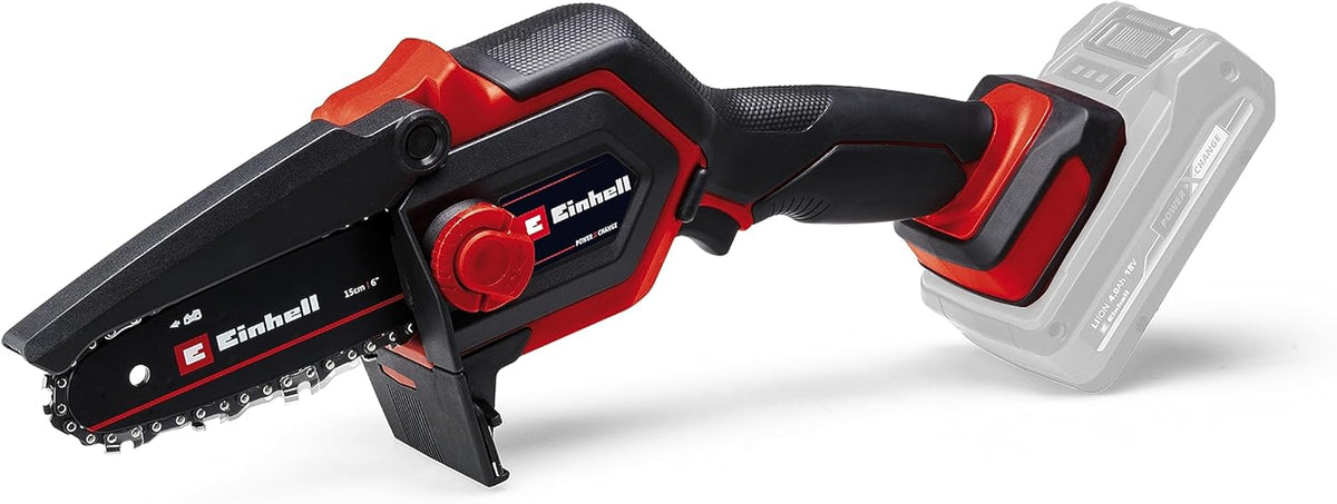 Einhell Akku-Astkettensäge GE-PS 18/15 Li BL Power X-Change (18 V, Brushless, 12,5 cm Schnittlänge, werkzeugloser Schwert- und Kettenwechsel, inkl. 2,5 Ah Akku und Ladegerät)
