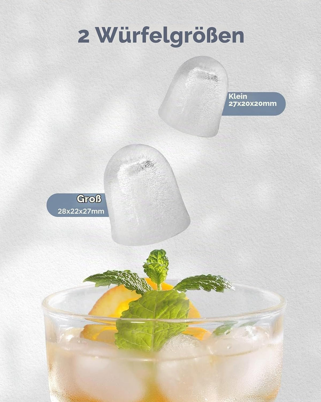 Silonn Ice Cube Machine with Handle Ice Cube Basket - Portable & Self-Cleaning, Mini Ice Maker 9 Ice Cubes / 6 Minutes 12 kg/day, Easy to Remove Ice Cubes and Use Anywhere