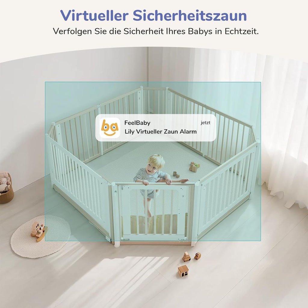 2K/3MP WiFi Baby Monitor with Camera App, 5 Inch IPS Baby Monitor, 360°