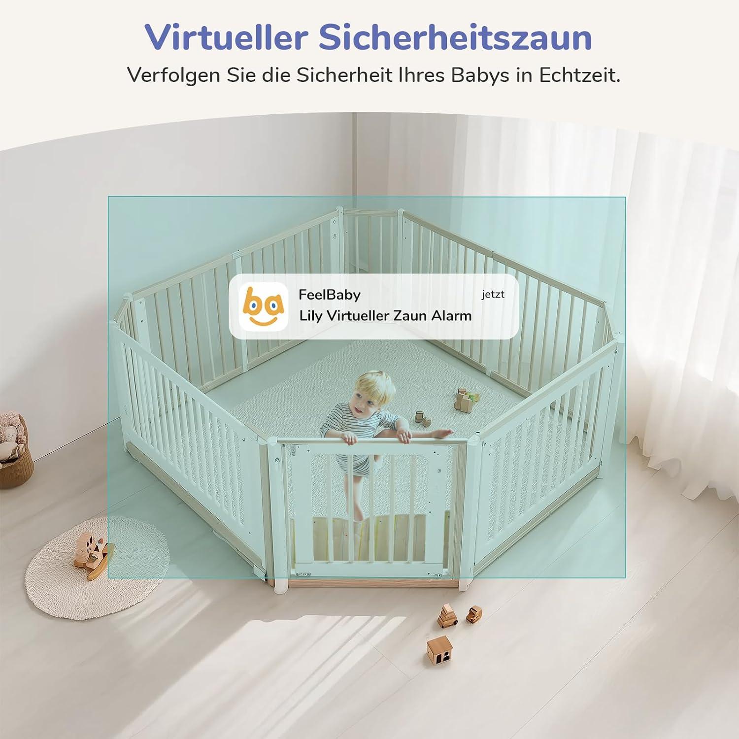 2K/3MP WiFi Baby Monitor with Camera App, 5 Inch IPS Baby Monitor, 360°