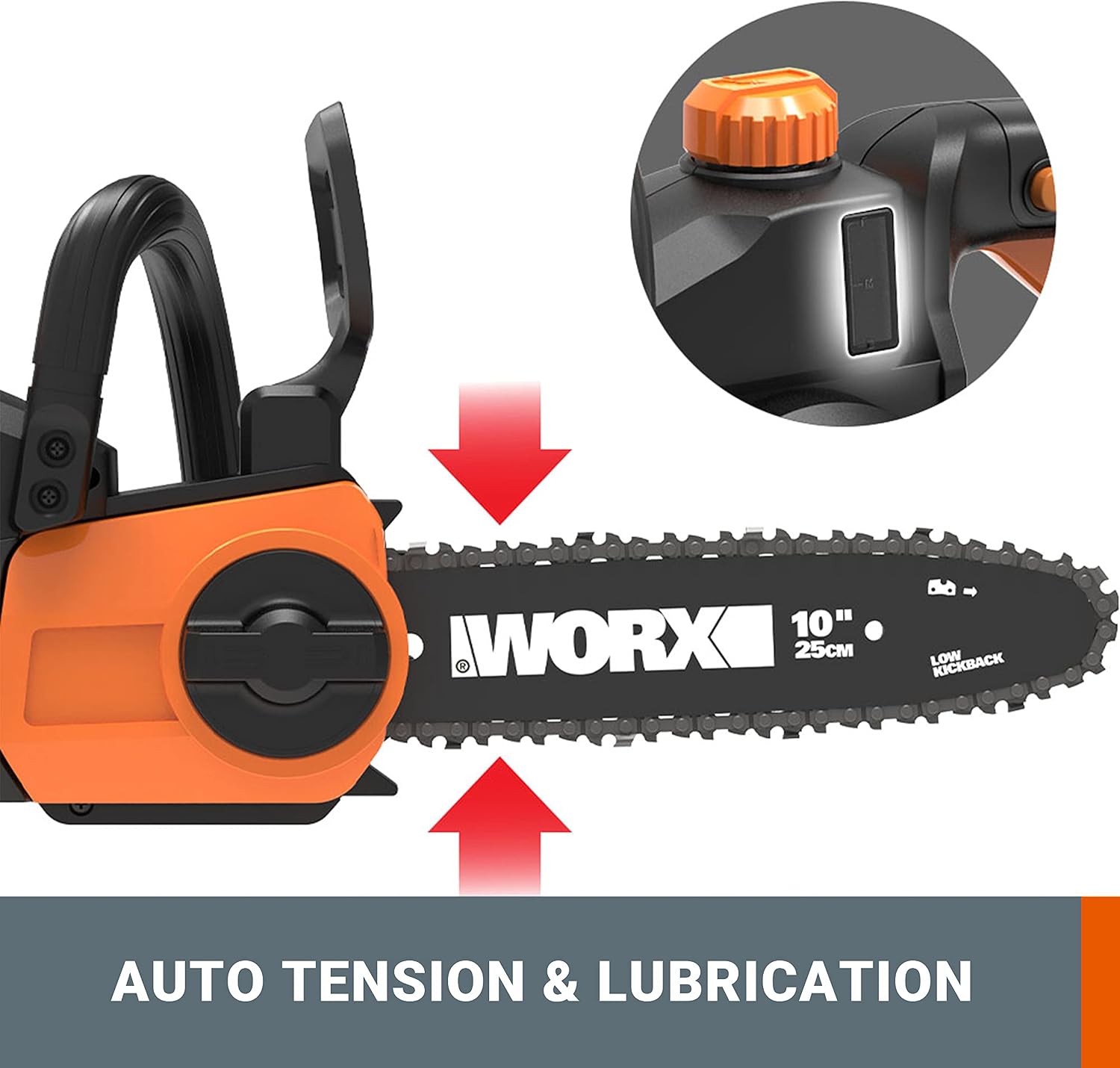 WORX WG322E.1 Akku Kettensäge 20V, inkl. 2Ah Akku & Schnellladegerät
