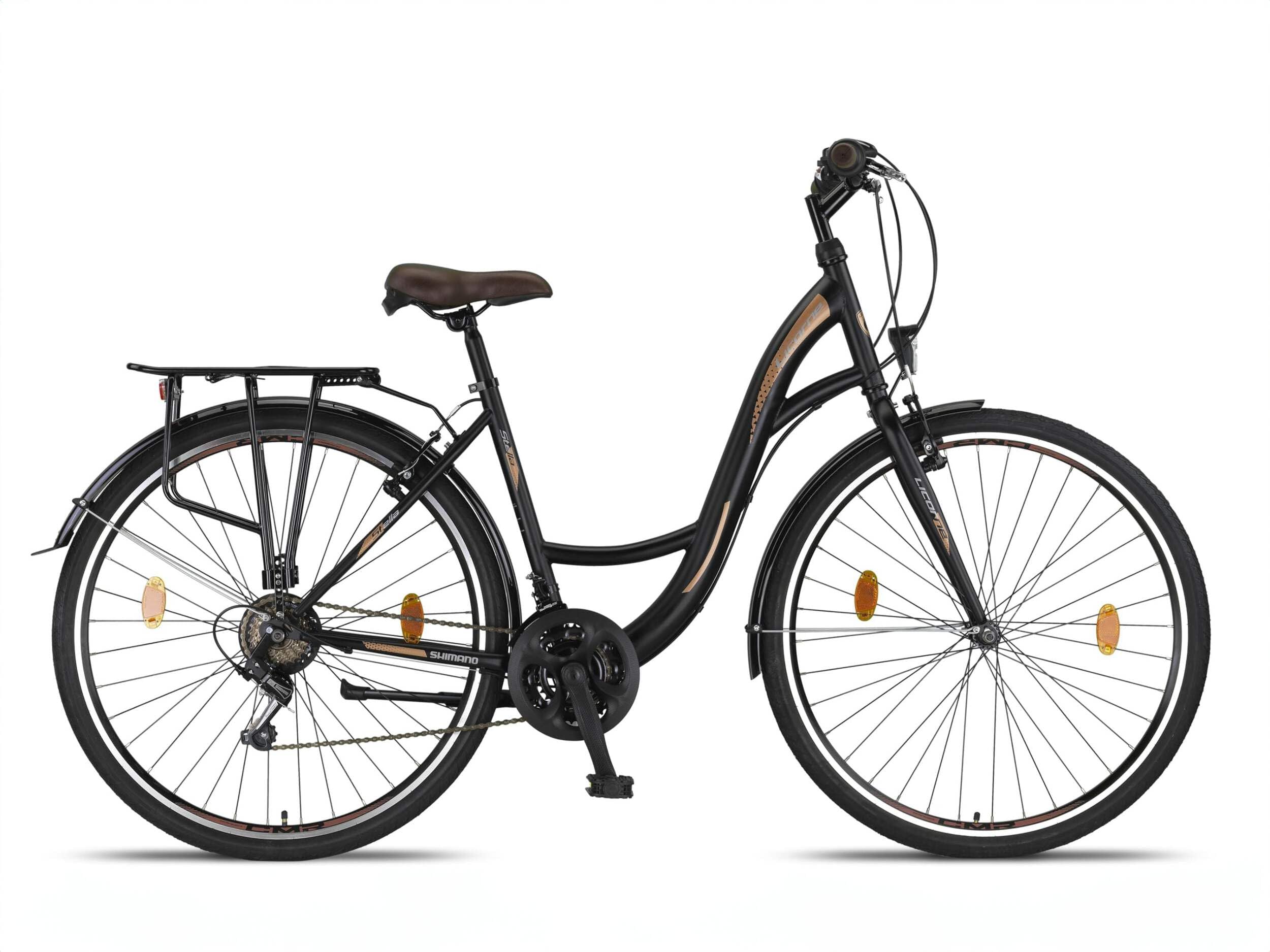 Licorne Bike Stella Premium City Bike in 20",24",26",28" Fahrrad für Mädchen, Jungen, Herren und Damen 21 Gang-Schaltung (6 Gang bei 20 Zoll) Hollandfahrrad Citybike