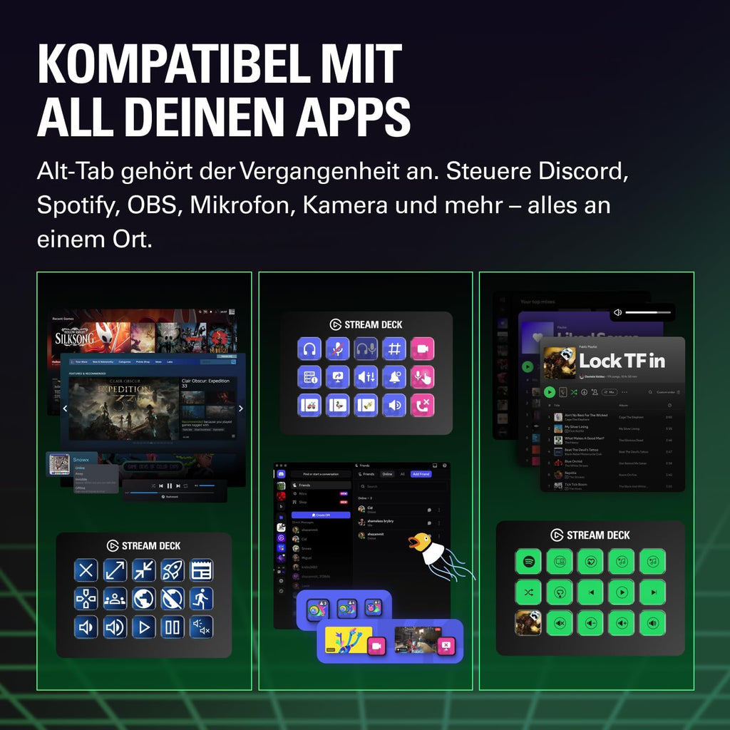 Elgato Stream Deck MK.2 - Studio Controller, 15 Macro Keys, Triggering Action in Apps and Software such as OBS, Twitch, YouTube and More, for Mac and PC | For actions in OBS, Twitch, YouTube and more, visual feedback, hundreds of plugins, Mac and PC