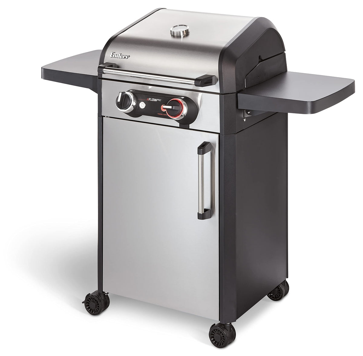 Enders Elektrogrill eFLOW PRO 2 TURBO SHADOW, Gussrost SWITCH GRID, TURBO ZONE für heiße Temperaturen, SIMPLE CLEAN Reinigungssystem, Aluguss an Garhaube & Brennkammer, Grillwagen #97126