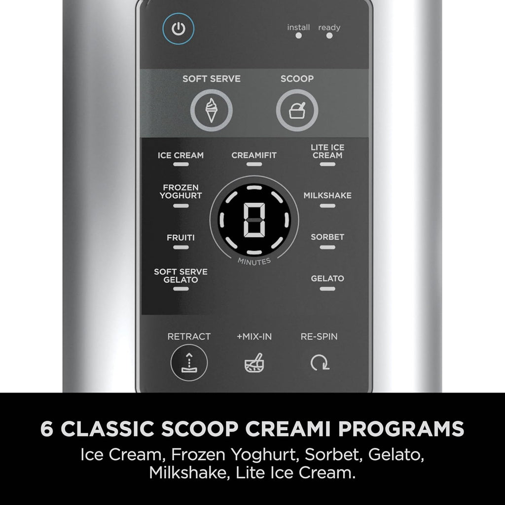 Ninja CREAMi Scoop and Swirl Soft Serve and Ice Cream Maker with 2x Tubs | 13 Functions, Makes Ice Cream, Soft Serve, Gelato, Sorbet, Milkshakes and More, Mix-In Option, Platinum Silver, NC701UK