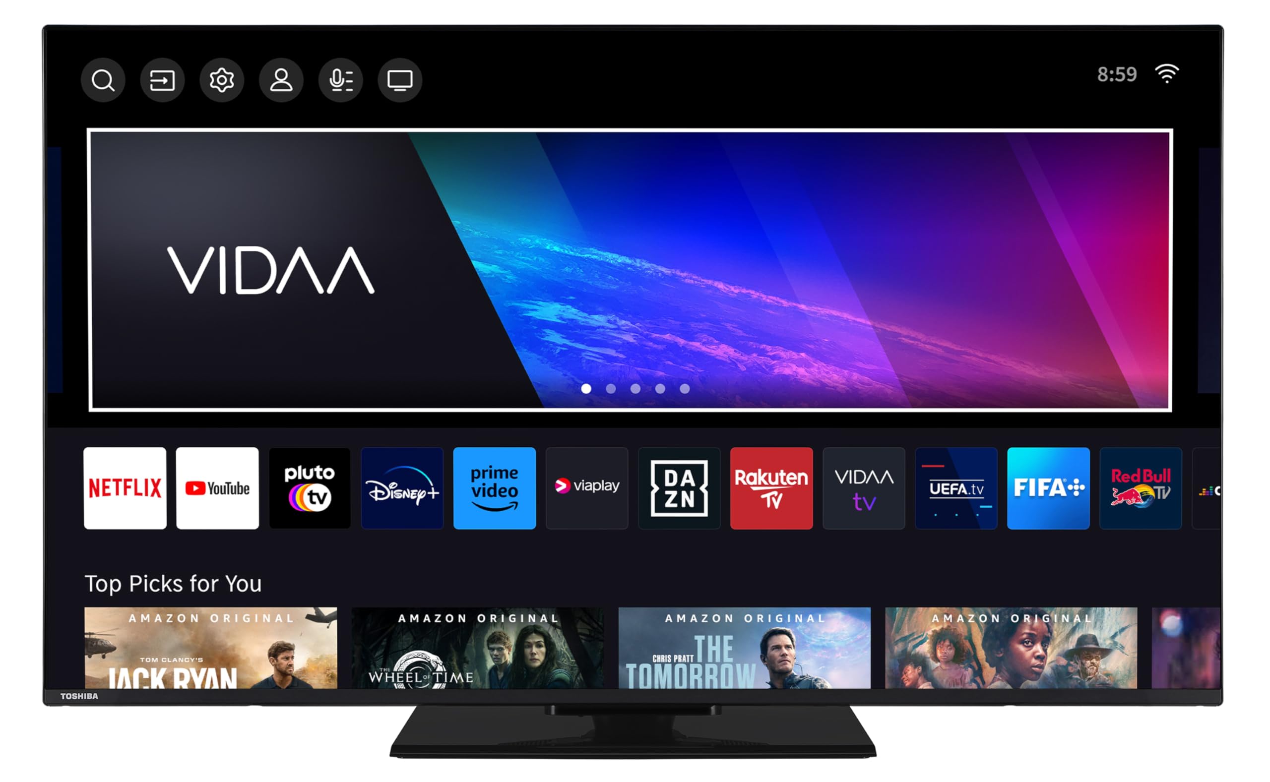Toshiba 32LV3F63DAZ Fernseher 32 Zoll VIDAA Smart TV mit Full HD Auflösung