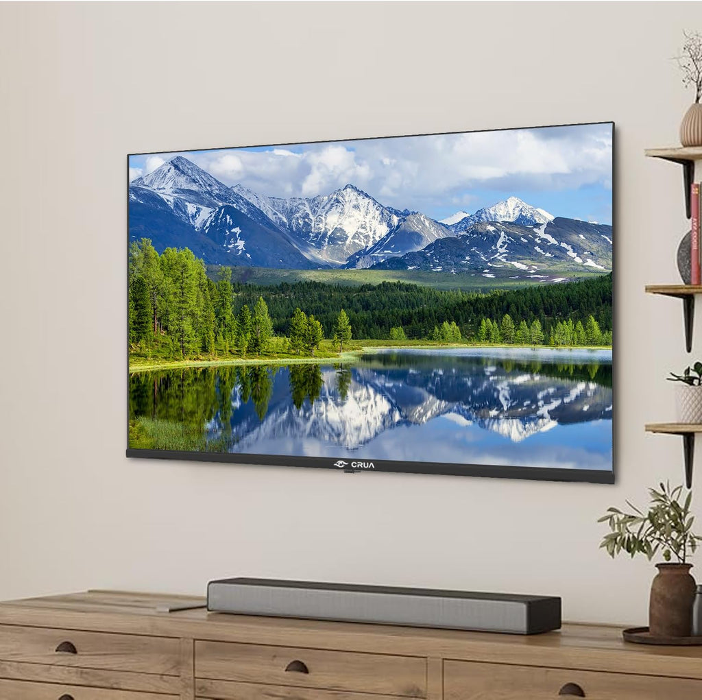 CRUA 32 Zoll Smart TV/Fernseher 32 Zoll 3X HDMI, 2xUSB, Fernseher kompatibel mit VIDAA,EyeCare,Triple Tuner DVB-T/-T2/-C/-S/-S2 CI+Power Input 100-240V~ 50/60HZ for Home, Kitchen, or RV Camper