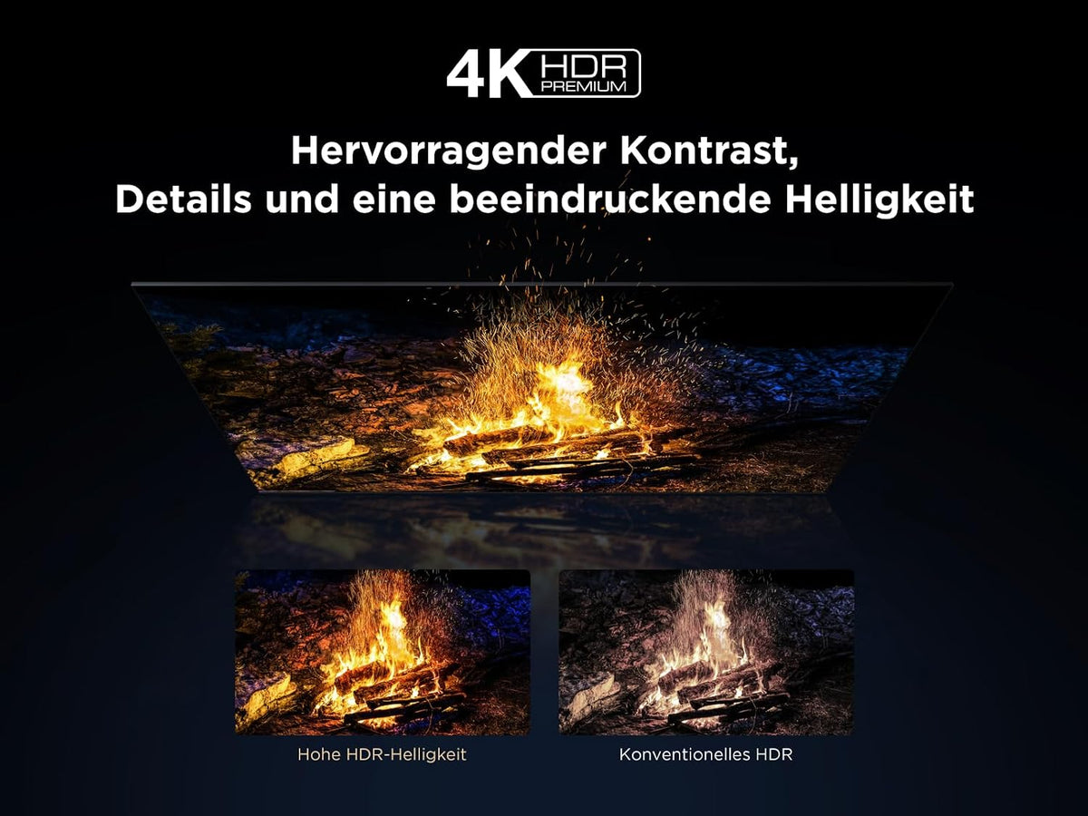 TCL 55Q6C 55 Zoll QD-Mini LED Fernseher, 4K HDR Premium 1000nits, Smart TV mit Google TV (Dolby Vision IQ & Atmos, Onkyo 2.1 Sound System, 144Hz Motion Clarity Pro, Game Master)