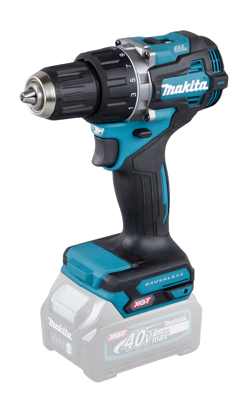 Makita DF002GA202 Akku-Bohrschrauber 40V max. / 2,0 Ah, 2 Akkus + Ladegerät im MAKPAC, Petrol