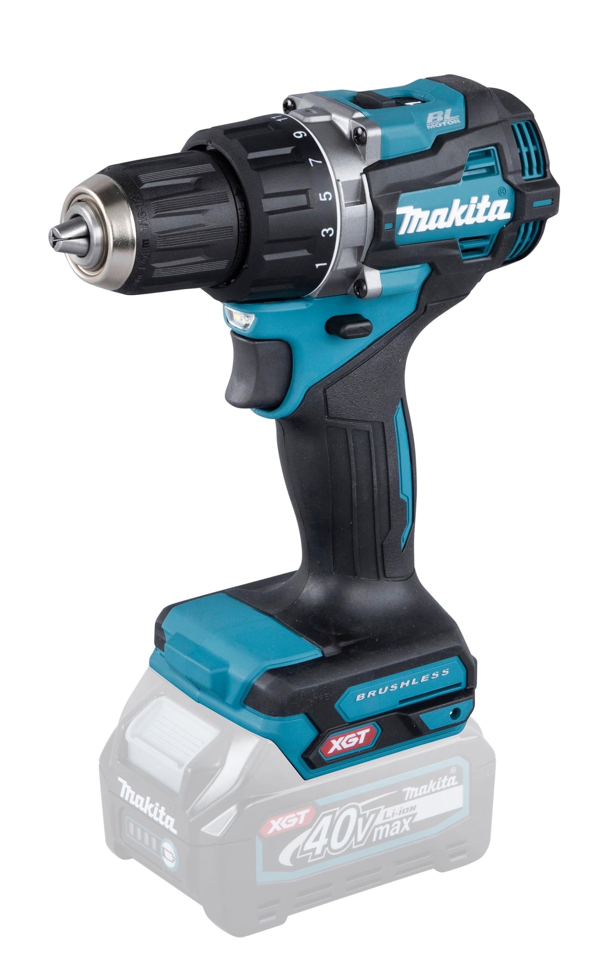 Makita DF002GA202 Akku-Bohrschrauber 40V max. / 2,0 Ah, 2 Akkus + Ladegerät im MAKPAC, Petrol