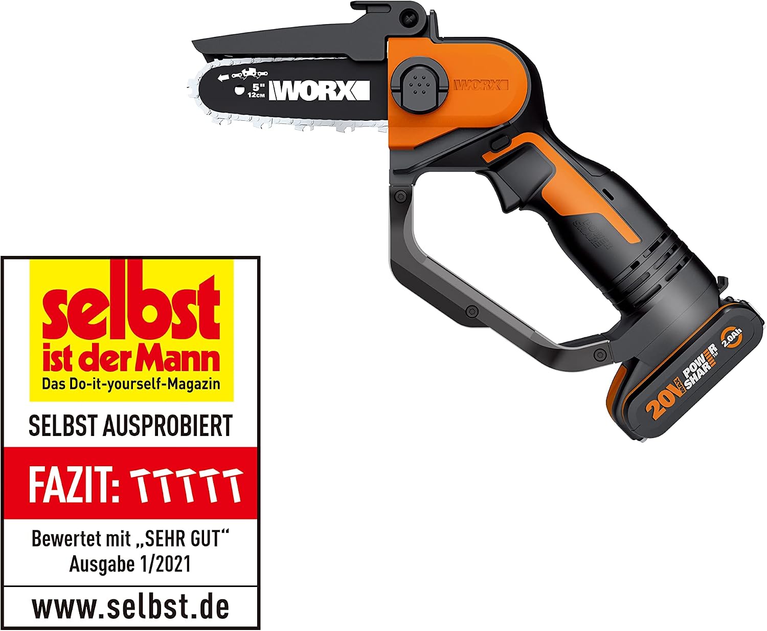 WORX WG324E, Akku 20V, inkl. Akku & Ladegerät
