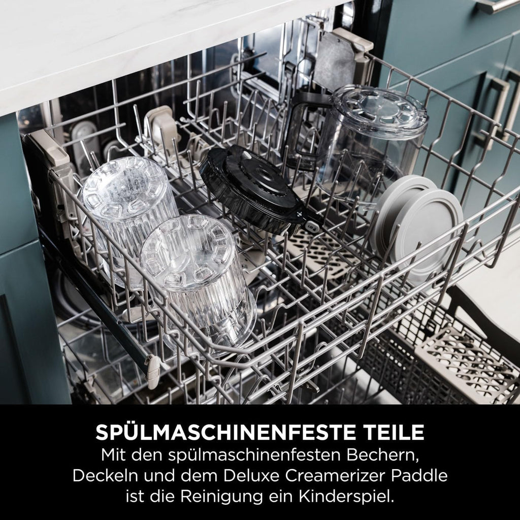 Ninja CREAMi Deluxe Eis-und Eisgetränkmaschine, mit 2 Bechern, Silber