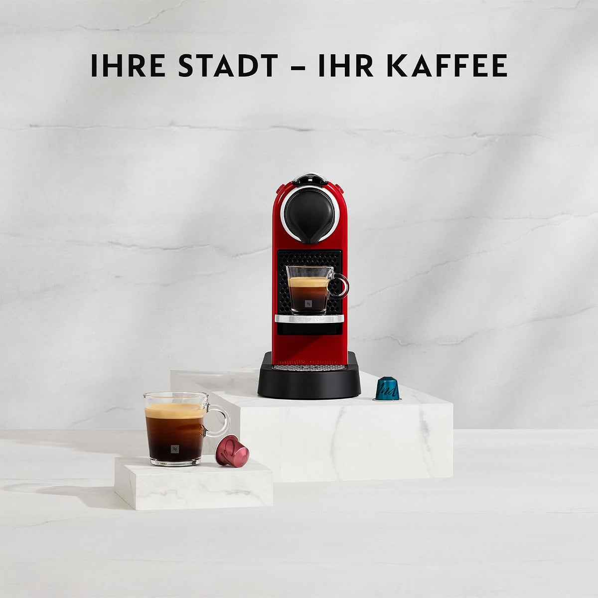 NESPRESSO KRUPS CitiZ Silber Original Kapselmaschine XN741B