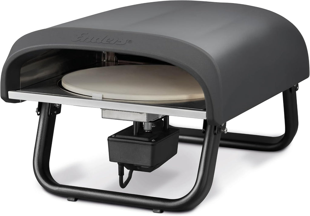 Enders® Pizzaofen PACO™ Rotate, Pizzastein rund, Thermometer, Pizza, Edelstahlbrenner, 4kW, Cordierit-Pizzastein 30,5cm, rotierend, stufenlos regulierbarer Edelstahlbrenner #31316