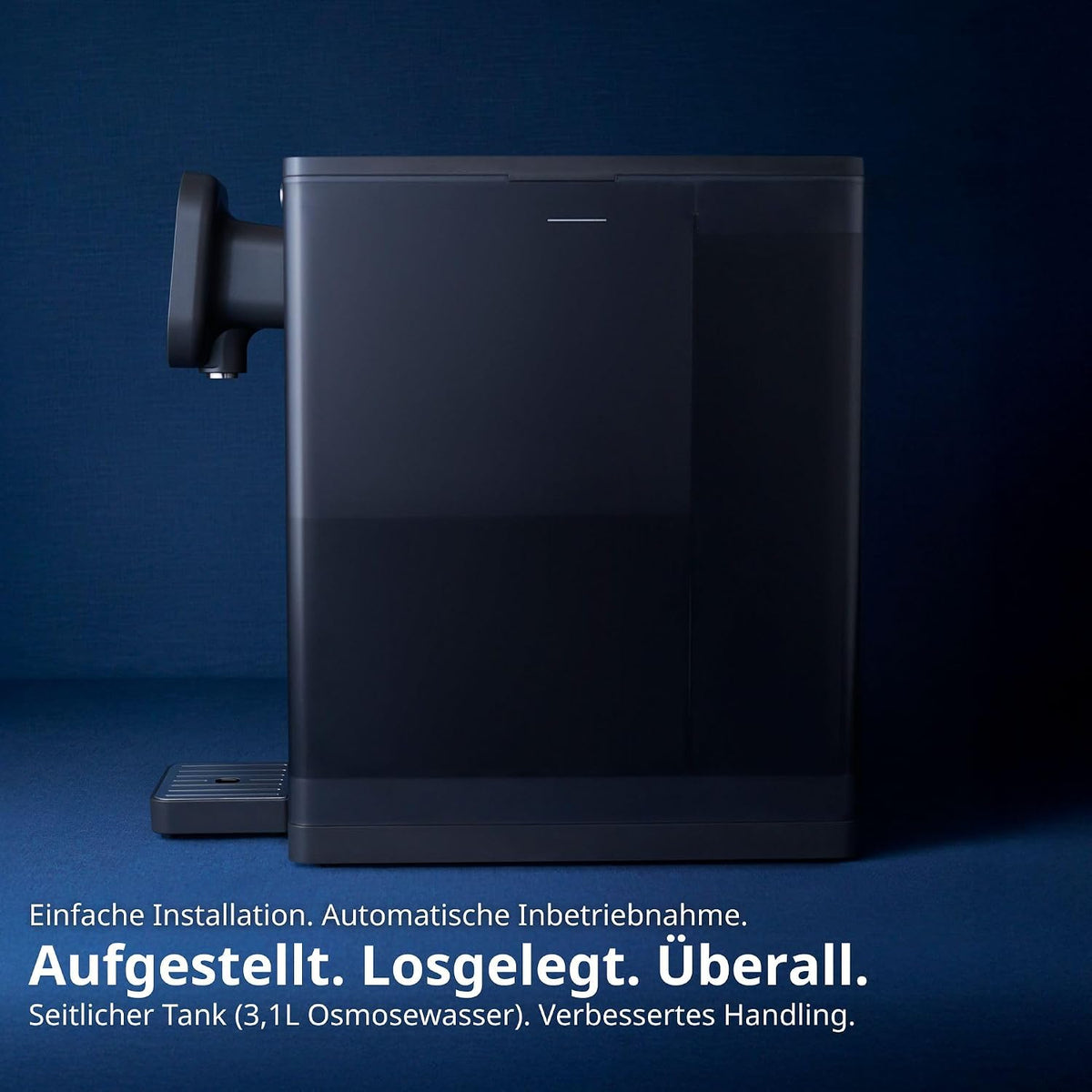 OsmoFresh Fusion Air Countertop Osmosis System, No Installation, Hot Water Dispenser, Filtering & Minerals, Triple UV-C LED, Waste Water Ratio 2:1, TÜV Certified