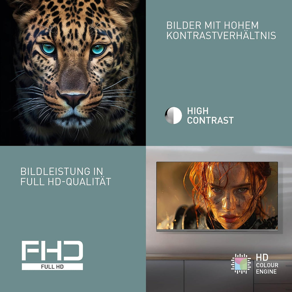 Panasonic TB-32S45AEZ, S45A Serie 32 Zoll Full HD LED Smart TV, 2024, TiVo, Google- und Alexa-Sprachsteuerung, Gaming-Modus, Media Player, HDR, HDMI, für EIN außergewöhnliches visuelles Erlebnis