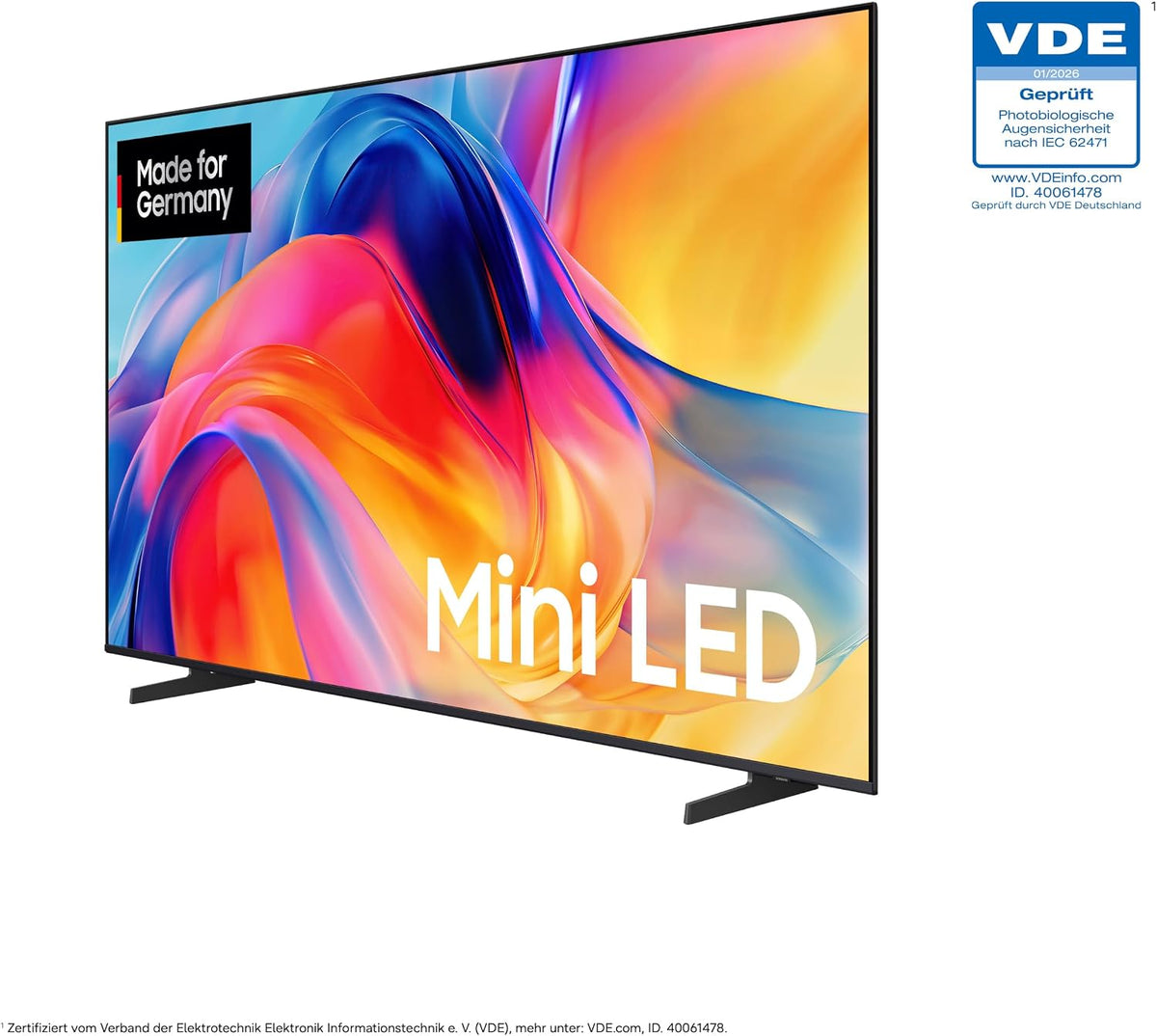 Samsung M70H Mini LED 4K 65 Zoll (163 cm) UHD, HDR, Motion Xcelerator 144Hz, AI Companion, 900 Sender, Smart TV, GU65M70HAU, 2026
