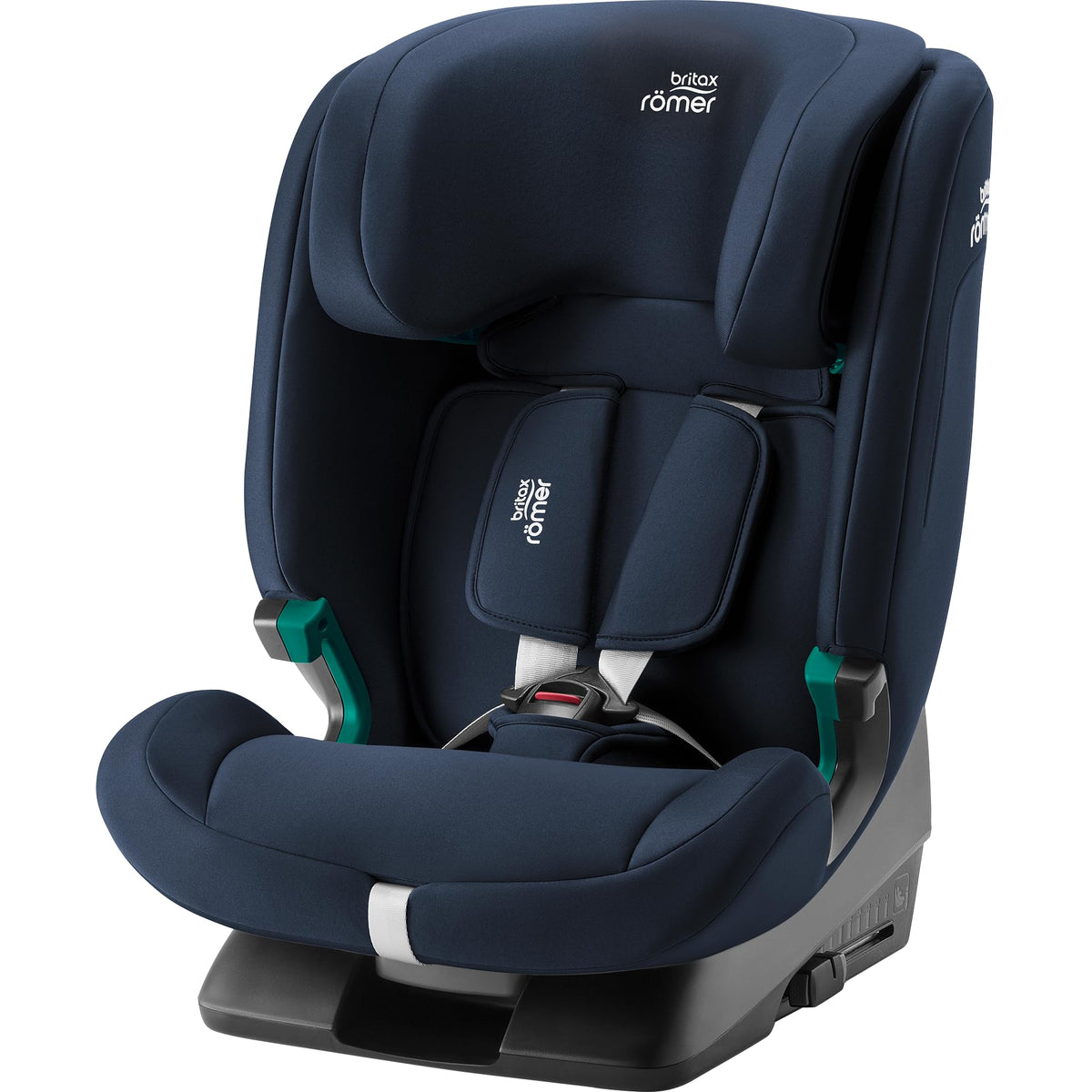 BRITAX RÖMER Kindersitz EVOLVAFIX, mit ISOFIX, für Kinder von 76-150 cm (i-Size), 15 Monate - 12 Jahre, Space Black