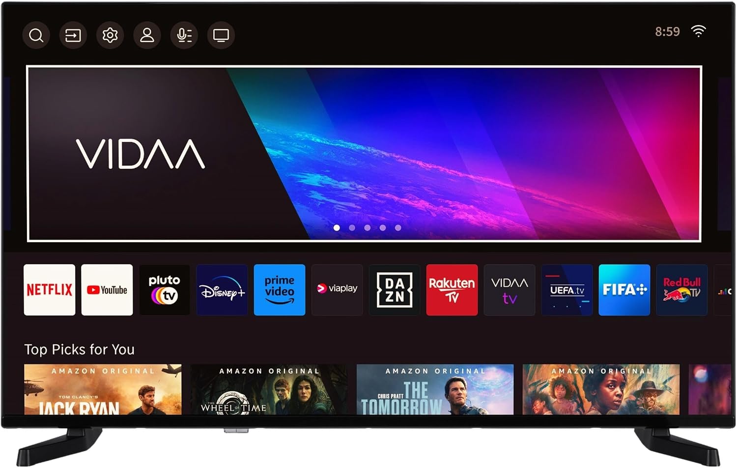 TELEFUNKEN D43U790B2CW Fernseher 43 Zoll VIDAA Smart TV 4K UHD Auflösung