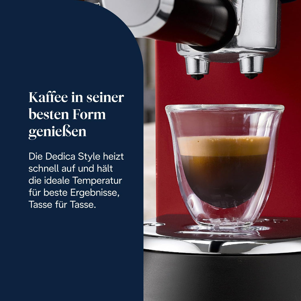 De'Longhi Dedica Style - Espressomaschine mit Manuellem Milchaufschäumer