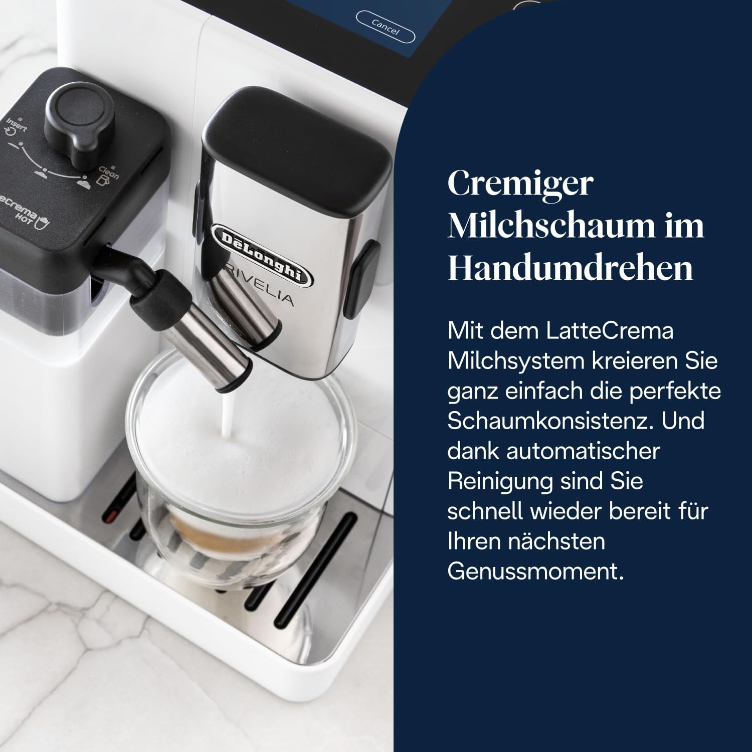 De'Longhi Rivelia - Kaffeevollautomat 16 Getränke Weiß