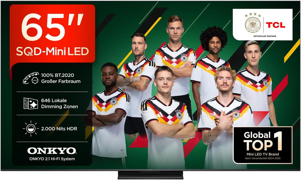 TCL 65Q7D Pro SQD-Mini LED 65 Zoll Fernseher, 4K Smart TV, Google TV