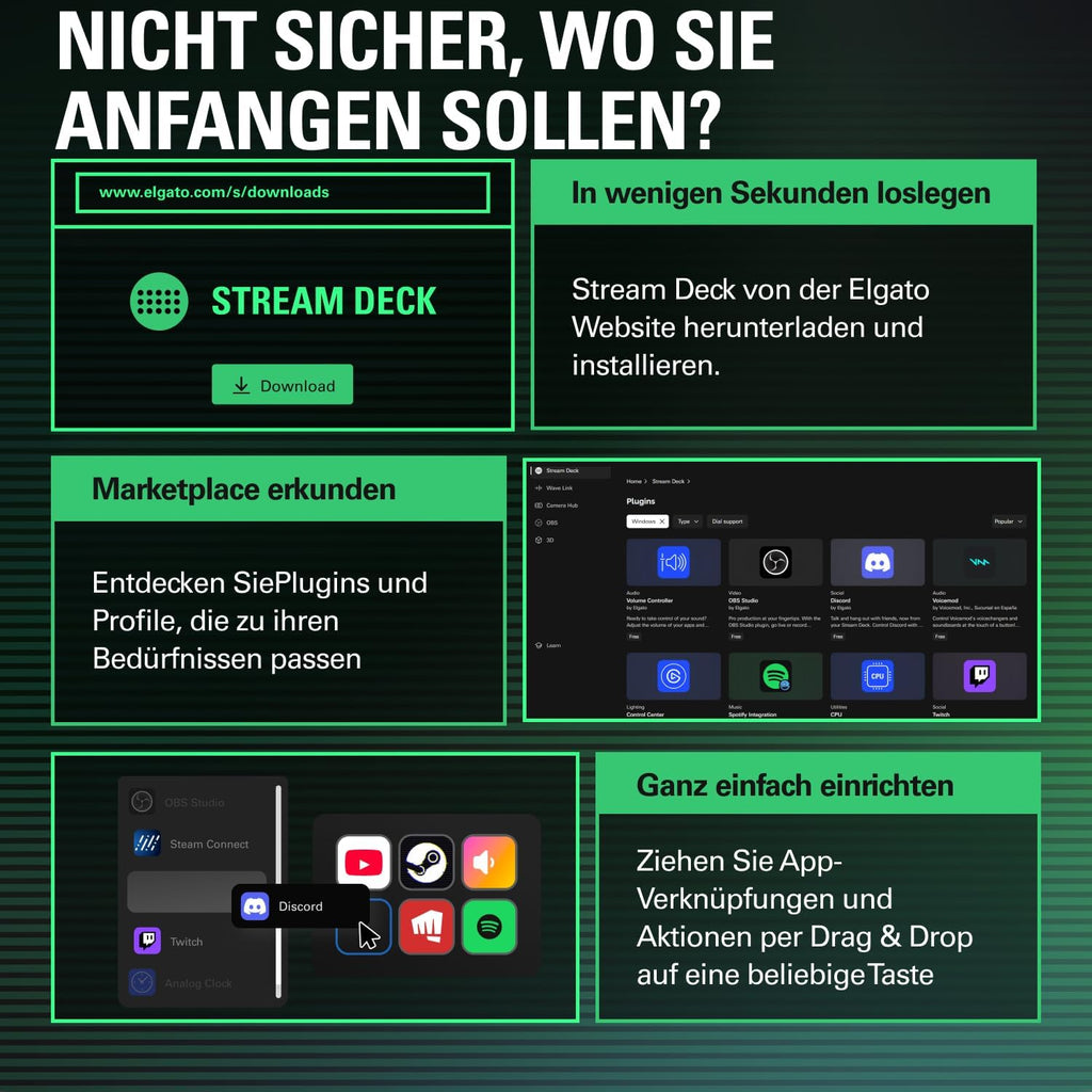 Elgato Stream Deck MK.2 - Studio Controller, 15 Macro Keys, Triggering Action in Apps and Software such as OBS, Twitch, YouTube and More, for Mac and PC | For actions in OBS, Twitch, YouTube and more, visual feedback, hundreds of plugins, Mac and PC