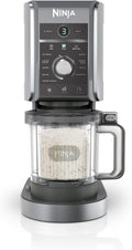 Ninja CREAMi Deluxe Eis-und Eisgetränkmaschine, mit 2 Bechern, Silber