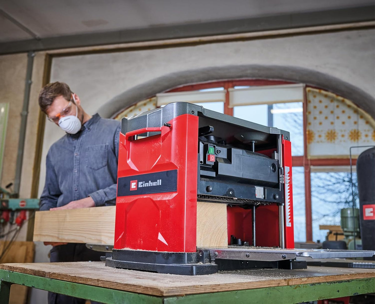 Einhell Stationäre Hobelmaschine TE-SP 330 (1800 W, 10000 min-1, 330 mm Hobelbreite, stabile Konstruktion zum Dickenhobeln, bis zu 3 mm Abtrag, 2 Wendehobelmesser)