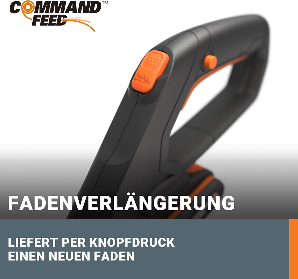 WORX WG163E Akku Rasentrimmer 20V, inkl. 2x2Ah Akkus & Ladegerät
