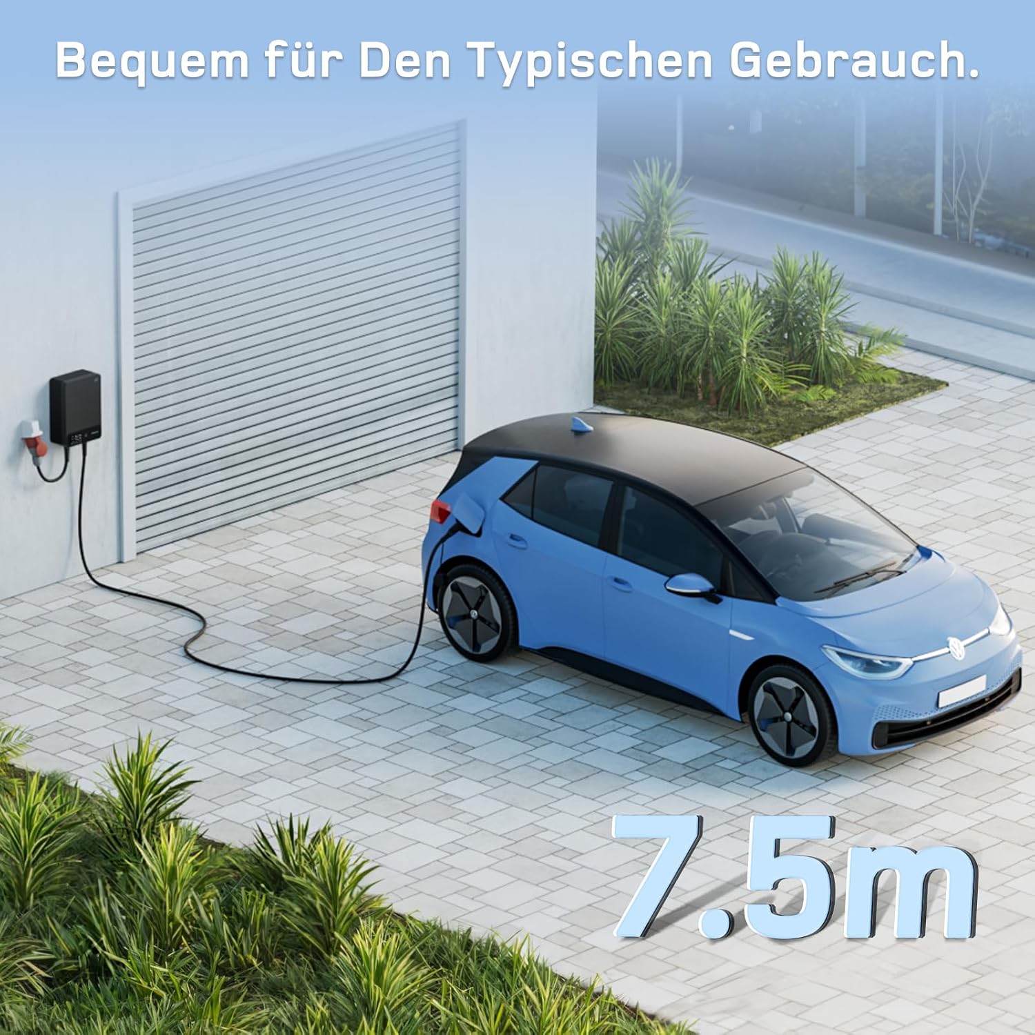 dé Typ 2 Ladekabel offenes Ende 11kW [7,5m| 16A| 3-Phasen] Ladekabel Typ 2 offenes Ende für 11kW Wallbox Ersatzkabel
