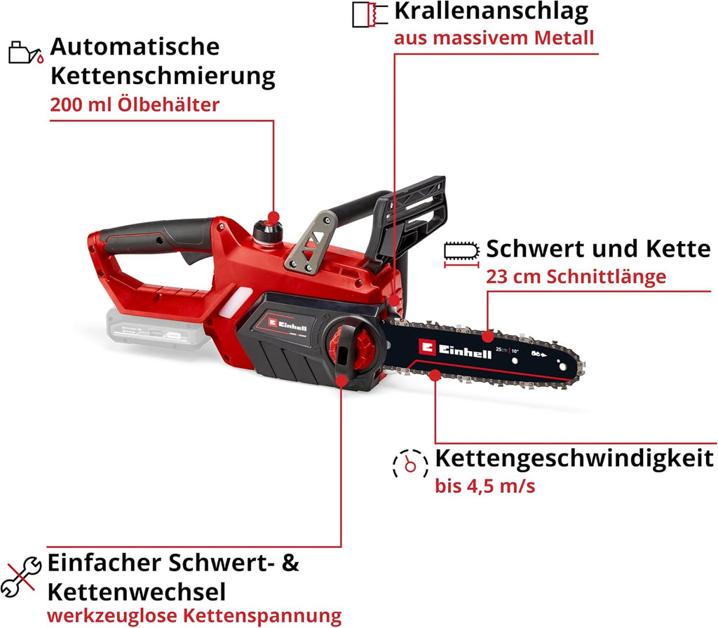 Einhell Akku-Kettensäge GE-LC 18/25 Li-Solo
