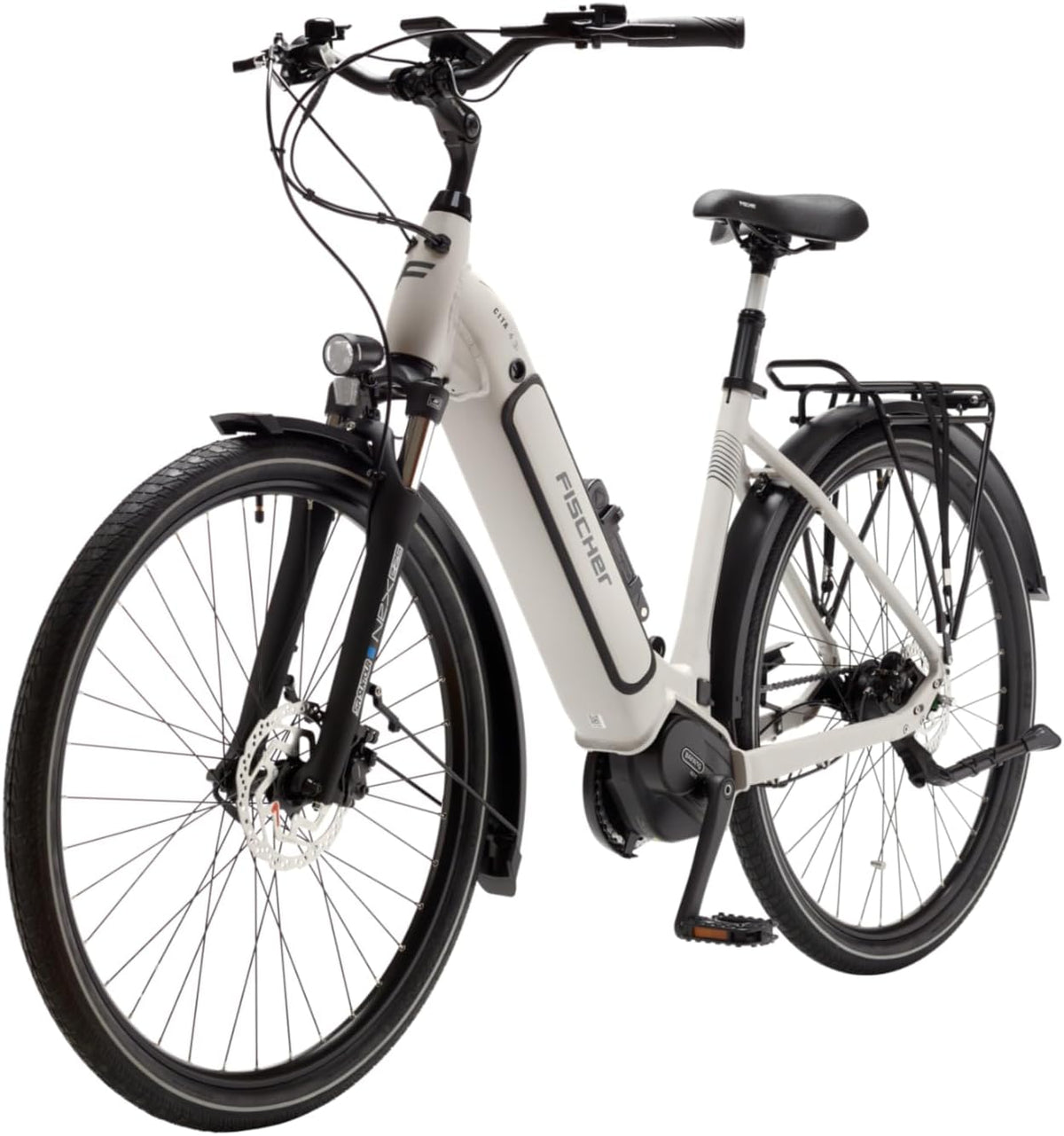 Fischer E-Bike City CITA 4.3i Electric Bicycle for Men and Women, RH 43, Mid Motor 65 Nm, 36 V Battery