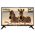 CRUA 32 Zoll Smart TV/Fernseher 32 Zoll 3X HDMI, 2xUSB, Fernseher kompatibel mit VIDAA,EyeCare,Triple Tuner DVB-T/-T2/-C/-S/-S2 CI+Power Input 100-240V~ 50/60HZ for Home, Kitchen, or RV Camper