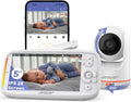 2K/3MP WiFi Baby Monitor with Camera App, 5 Inch IPS Baby Monitor, 360°