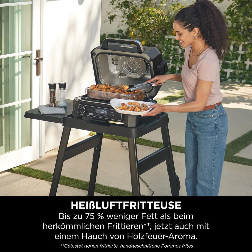 Ninja Woodfire Pro XL Elektrogrill, Holzfeuer-Pellets, wetterfest, OG850EU