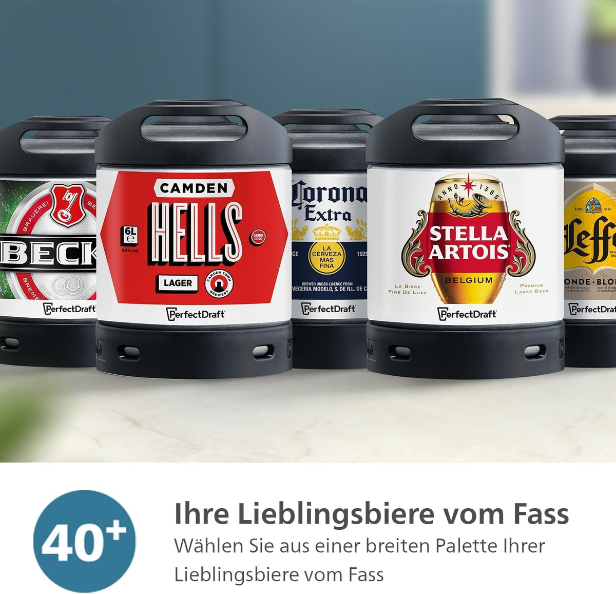 Philips PerfectDraft Black Beer Dispenser for up to 30 Days | Freshly cooled at 3 °C, for the home bar, 6 L, LED indicators (HD3760/90)