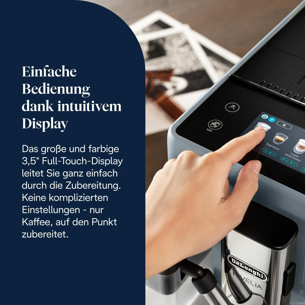 De'Longhi Rivelia - Kaffeevollautomat 16 Getränke Grau