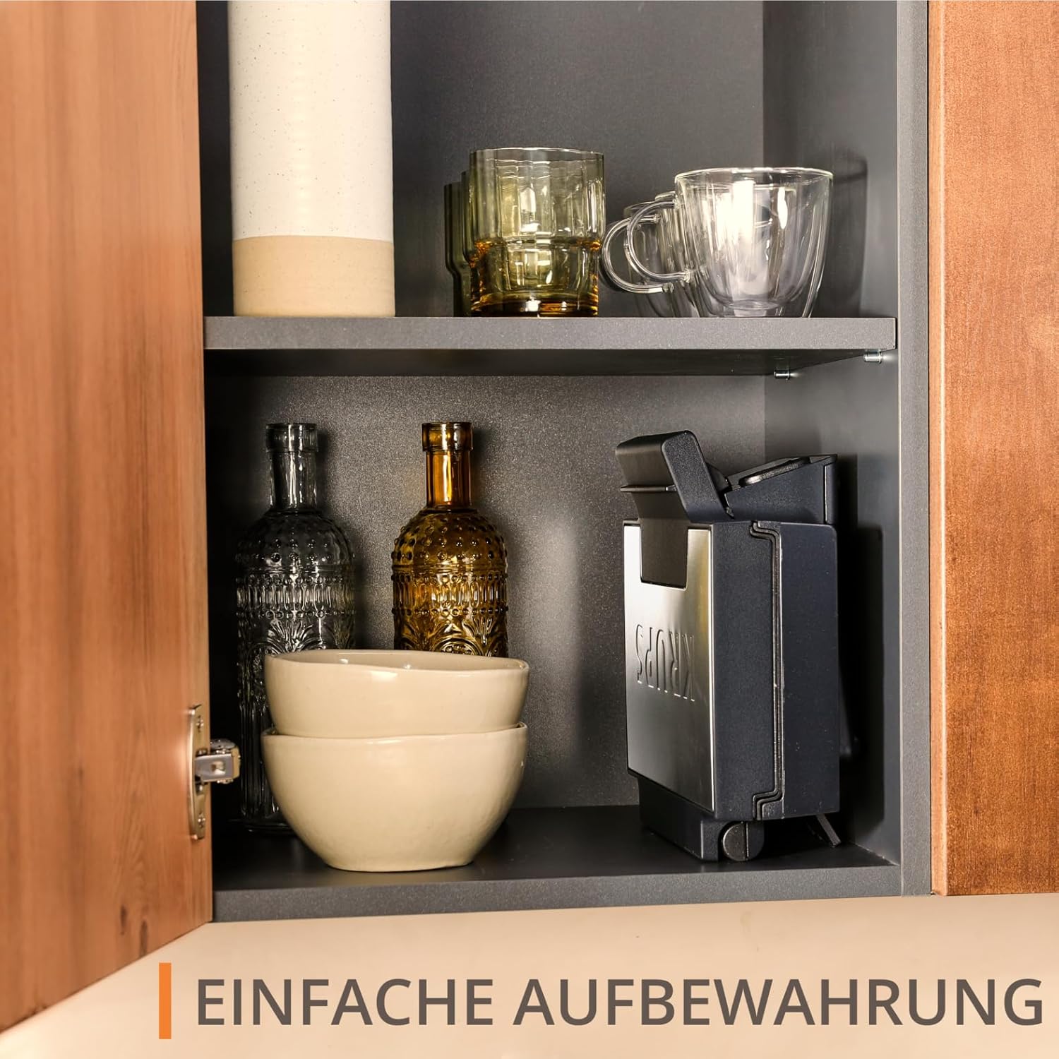 Krups FDK Iconic Waffeleisen, 850 W, keramikbeschichtete Antihaft-Platten, ikonisches Design, vertikale Aufbewahrung, benutzerfreundlich, Schwarz/Edelstahl, FDK261