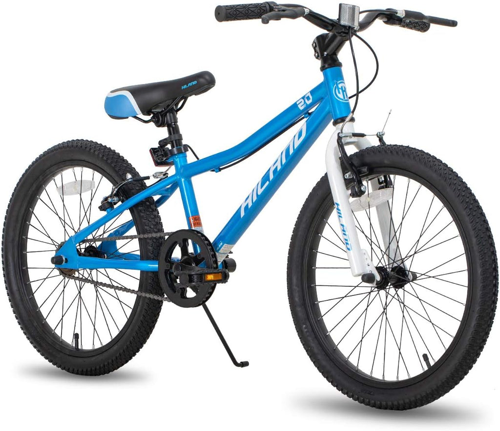 HILAND Climber Kinderfahrrad 20 Zoll, Mountainbike für Kinder 5–10 Jahre, Fahrrad für Jungen und Mädchen mit V-Bremse und Step-Through-Stahlrahmen