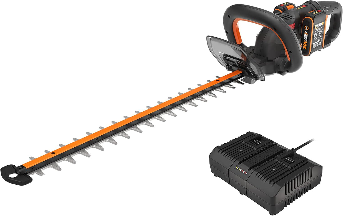 WORX WG286E Profi Akku Heckenschere 40V, inkl. 2X 2Ah Akku & Dual-Ladegerät