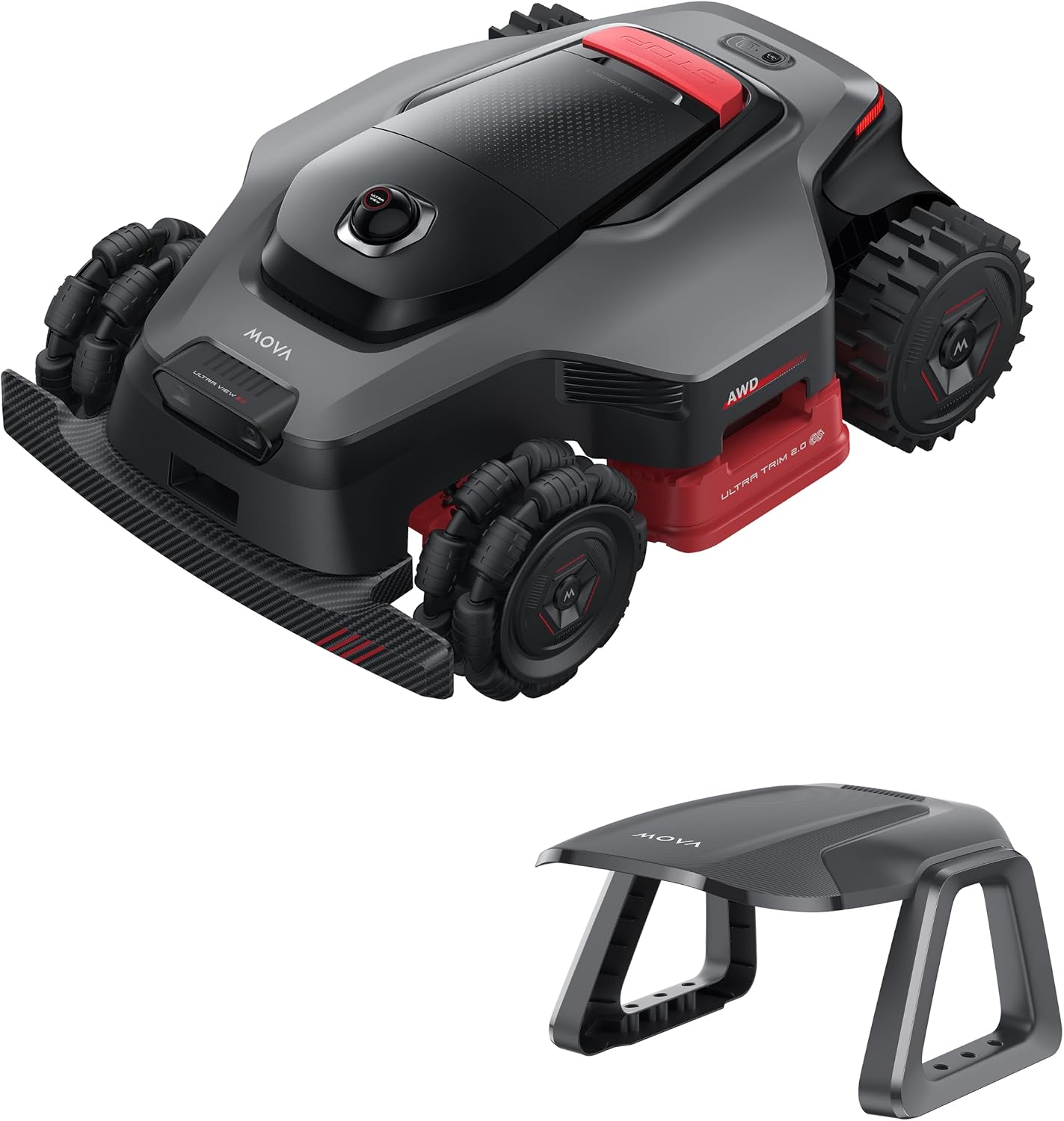MOVA LiDAX Ultra 2000 AWD Mähroboter mit Garage, 3D LiDAR & KI Dual Vision