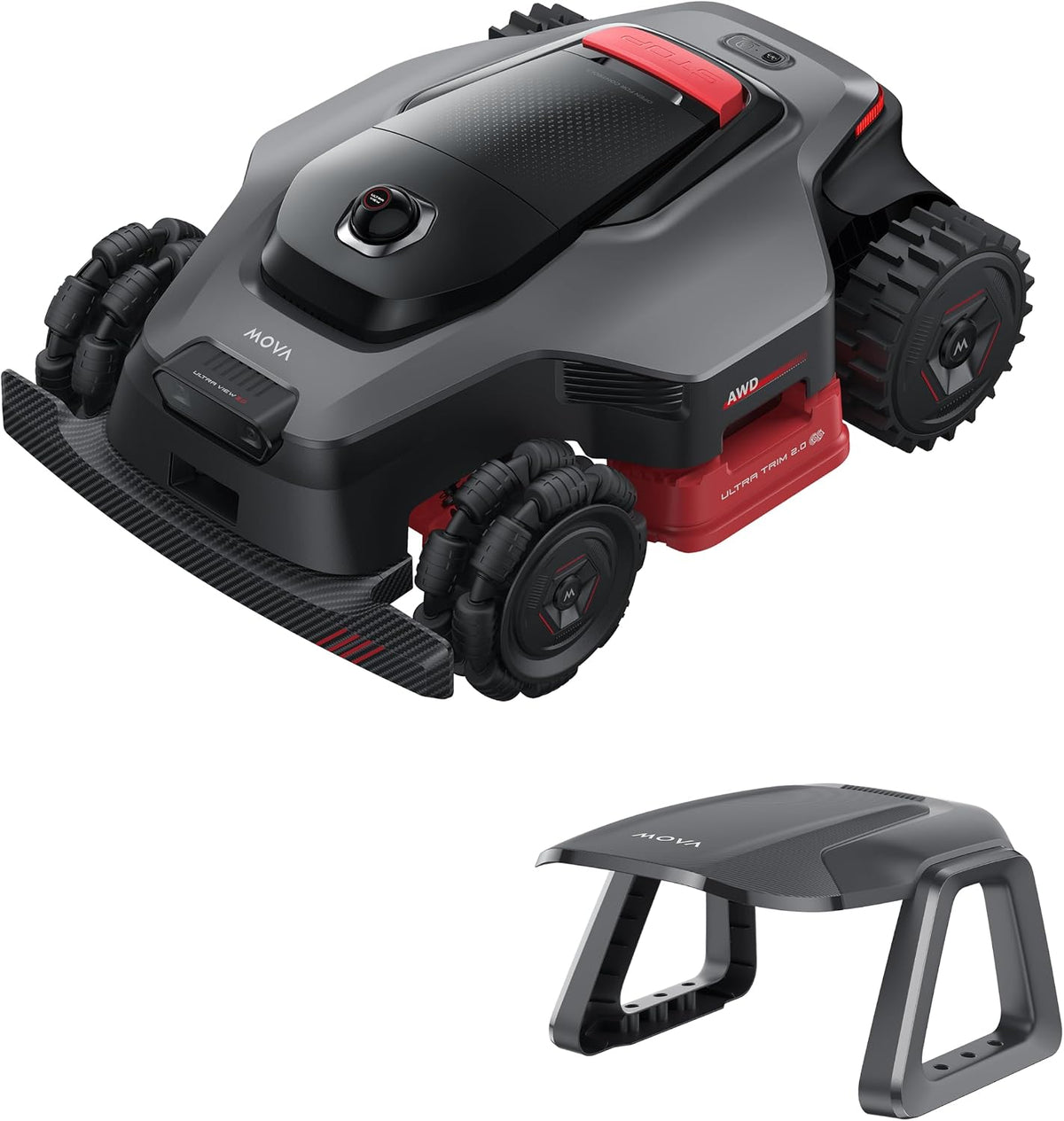 MOVA LiDAX Ultra 2000 AWD Mähroboter mit Garage, 3D LiDAR & KI Dual Vision